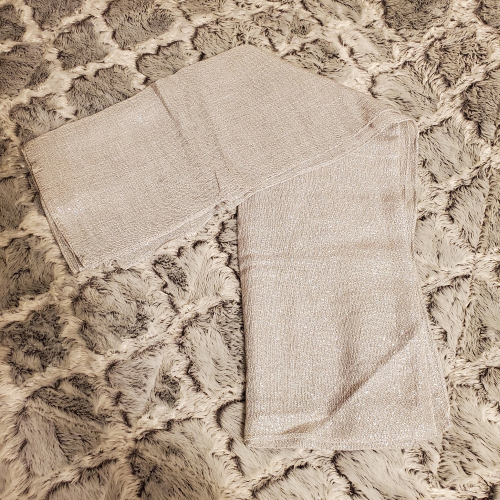 Metallic shawl wrap
